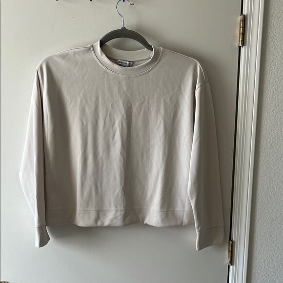 Athleta Seasoft Crewneck Sweatshirt Size L NWT Cream - Picture 1 of 5